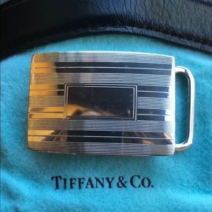 Engine-turned Slide Buckle & Belt